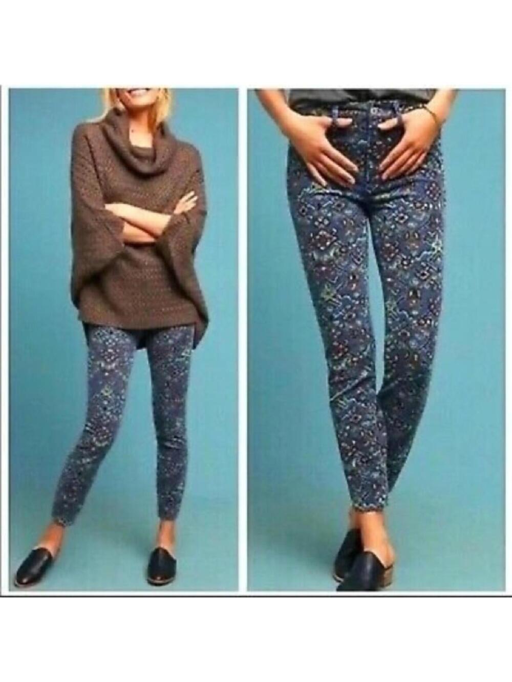 Anthropologie Pilcro &The Letterpress High-Rise Skinny  Corduroy Jeans sz 28